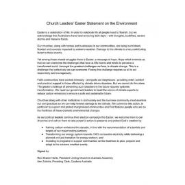 Church Leaders’ Easter Statement on the Environment