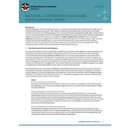 National Conference Guidelines 2024 - Supplementary Paper