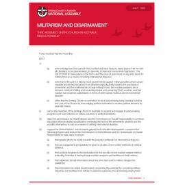 Militarism & disarmament (Third Assembly)