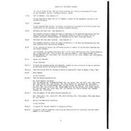 4th Assembly Minutes (1985)