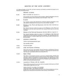 6th Assembly Minutes (1991)