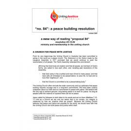No 84 : a peace building resolution