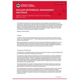 Nuclear deterrence, disarmament & peace (ASC)