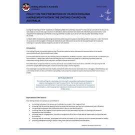 Policy on the Prevention of Vilification and Harassment within the Uniting Church in Australia