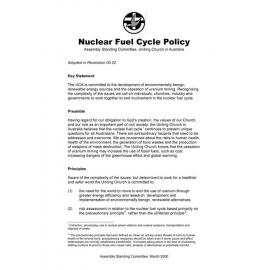 Nuclear fuel cycle policy (ASC)