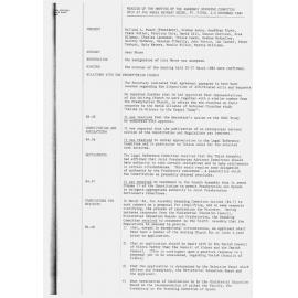 Assembly Standing Committee Minutes November 1984
