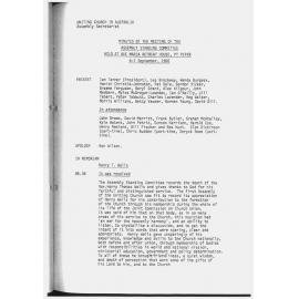 Assembly Standing Committee Minutes September 1986