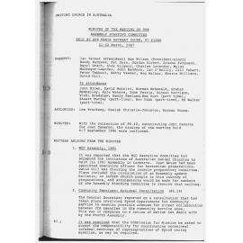 Assembly Standing Committee Minutes March 1987