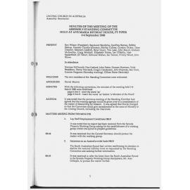 Assembly Standing Committee Minutes September 1988