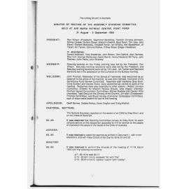 Assembly Standing Committee Minutes September 1990