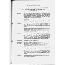 Assembly Standing Committee Minutes March 1990