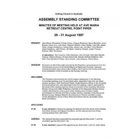 Assembly Standing Committee Minutes August 1997