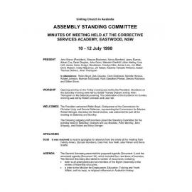 Assembly Standing Committee Minutes July 1998