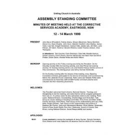 Assembly Standing Committee Minutes March 1999