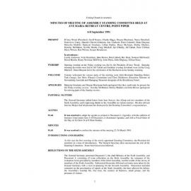 Assembly Standing Committee Minutes September 1991