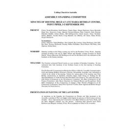 Assembly Standing Committee Minutes September 1993