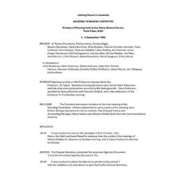 Assembly Standing Committee Minutes September 1994
