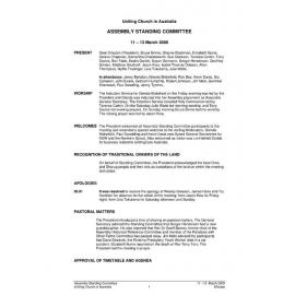 Assembly Standing Committee Minutes March 2005