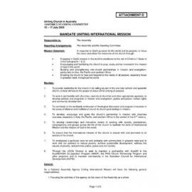 Assembly Standing Committee Minutes (Attachment D) July 2005