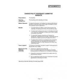 Assembly Standing Committee Minutes (Attachment B) August 2006