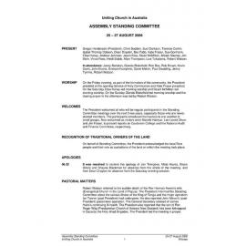 Assembly Standing Committee Minutes August 2006