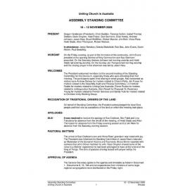Assembly Standing Committee Minutes November 2006