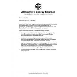 Alternative energy sources (ASC)
