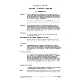 Assembly Standing Committee Minutes March 2007
