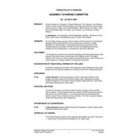 Assembly Standing Committee Minutes July 2007