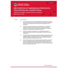 Recognition of indigenous peoples in the Australian Constitution (Thirteenth Assembly)