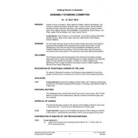 Assembly Standing Committee Minutes July 2013