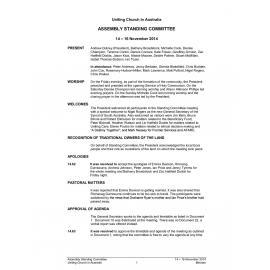 Assembly Standing Committee Minutes November 2014