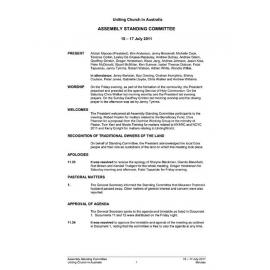 Assembly Standing Committee Minutes July 2011
