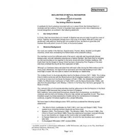 Assembly Standing Committee Minutes (Attachment UCA-Lutheran Declaration) March 2010