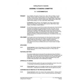 Assembly Standing Committee Minutes November 2015