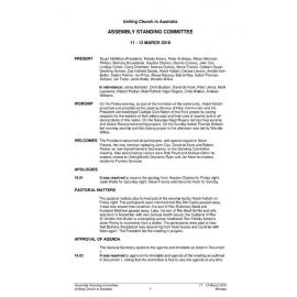 Assembly Standing Committee Minutes March 2016