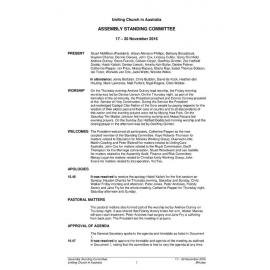 Assembly Standing Committee Minutes November 2016