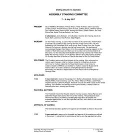 Assembly Standing Committee Minutes July 2017