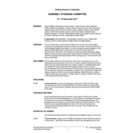 Assembly Standing Committee Minutes November 2017