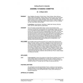 Assembly Standing Committee Minutes March 2018