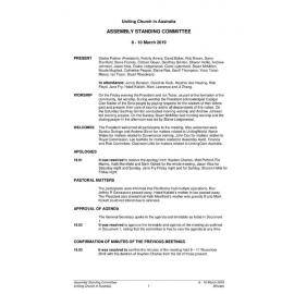 Assembly Standing Committee Minutes March 2019