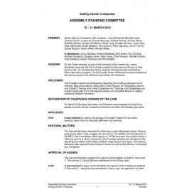 Assembly Standing Committee Minutes March 2010