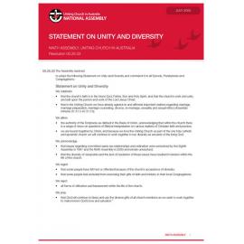 Statement on unity & diversity (Ninth Assembly)