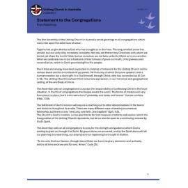 Statement to the Congregations (First Assembly)