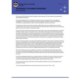Statement to other Churches (First Assembly)