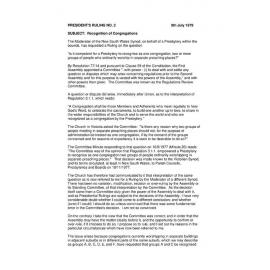 Presidential Ruling #2 July 1979