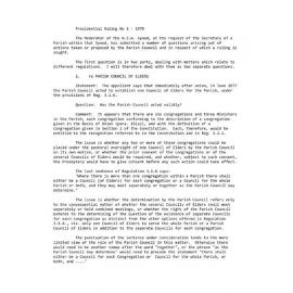 Presidential Ruling #1 May 1979