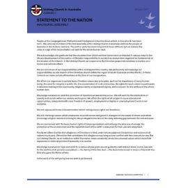 Statement to the nation (First Assembly)