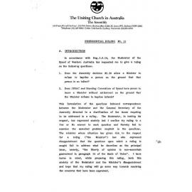 Presidential Ruling #11 Sept 1988