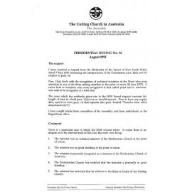 Presidential Ruling #16 Aug 1993